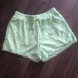 NWT Mint Lace Francesca’s Closet shorts